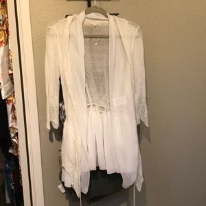 Boho flowy cardigan w/drawstring